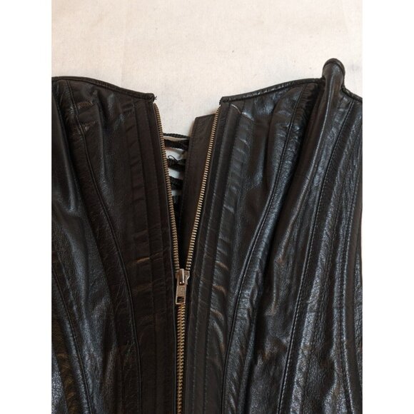 Northbound Leather Sweetheart Corset Zip Lace Up/zipper Womens 24 (6284) - Picture 3 of 16